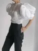 Bluzki damskie japońscy blogerzy mody bąbelkowe