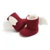 Boots Ins Style Born Boîte pour les enfants en coton en peluche douce Sole des chaussures chaudes épaissies pour enfants d'automne d'hiver avec aile ange