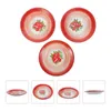 Assiettes Retro Emaill Assiette classique Round Fruit Snack Pain Pain de rangement Plat de rangement