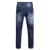 Pantaloni da uomo pantaloni casuali in moda multicolore pantaloni in denim blu rosso vintage usurati 28-36 38 40 42