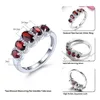 Anelli di nozze anelli in argento rosso naturale 2 carati autentica classica garnet gemstone design originale S925 Donni di compleanno romantico 231222