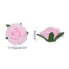 Fleurs décoratives 20pcs 7cm mousse rose têtes de fleurs artificielles fausse décoration de mariage à la main à la main de couronne de couronne de mariée décorations de fête