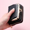 Wallets Retro Women's Wallet Luxury Coin Bag Pu Leather Card Holder Mini Buckle Purses For Women 2023 Small Fashion Money