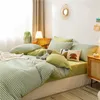 Bedding Sets Duvet Full Green Lattice Luxury Sheets Single Ins Wind Copper Simple King Size Set Bed Linen