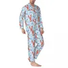 Pyjamas pour hommes pour hommes HOMMES HOMMES GAYUFS SORME Animal Imprimé 2 pièces décontractées Set à manches longues Kawaii Oversize Home