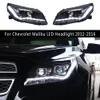 För Chevrolet Malibu LED-strålkastare 12-16 Dagsljus Dynamisk streamer Turn Signal Front Lamp High Beam Angel Eye Projector Lens