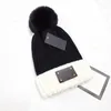 popular Fashion Winter Beanies caps Hats For Women Men outdoor bonnet with Real Raccoon Fur Pompoms Warm Girl Cap snapback woman pompon skul