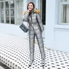 Damesgeul Lagen Outdoor Cotton Coat Set Casual Short Down Winter Pants