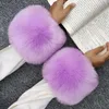 Winter Luxury Fake Fur Cuffs Plush Thick Women Wristband Elastic Oversleeve Female Jackets Arm Warmer Hand Ring 231222