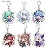 Key Rings Japanese Anime Hololive Vtuber Keychain Acrylic Pendant Cartoon Corner Creature Animals Toys Doll Cutest Gift For A Girl JewelryL231222