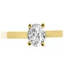 1 00 ct Cut Round D SI1 Simulation Diamond Solitaire Anneau de fiançailles 14k Jaune Or New316f