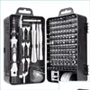 Profissional Hand Tool Conjuntos Mini Case para reparo 135 em 1 Chave de fenda Conjunto de encerramento Bit Bit Kit Ferramentas de telefone celular Torx dr dha32