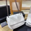 sac en cuir en cuir gloss blanc blanc crossbody sac de créateur de femmes en argent silurys sacs à main crayon 10a sacs à rabat