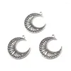 Charms 20st Fashion Jewelry Tibetan Silver Moon Pendant för handgjorda örhängen Halsband Fynd som gör 33 30mm