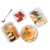 1040 ml Glasfutter Lagerbehälter mit Deckel Glasmahlzeit Vorbereitung Behälter luftdichtes Glas Mittagessen Bento Boxen BPA kostenlos Leckdosen LL