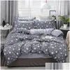 Bedding Sets Designer Bed Comforters Solid Simple Set Modern Duvet King Queen Fl Twin Linen Brief Flat Sheet Drop Delivery Home Gard Dhofw
