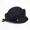 Berets High-end Temperament True Norek Ogon Krótkie okapy Basin Hat Kobiety jesień i zimowe impreza beret moda ulica Po