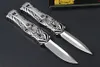 Promotion High End M7688 AUTO Tactical Knife D2 Satin Blade CNC 6061-T6 Handle EDC Pocket Gift Knives With Nylon Bag