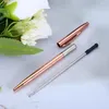 100pcs metalowe pióro Pen Rose Gold Custom Logo School Office School Dostawa papiernicza