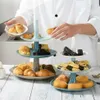 Dishes & Plates Three-Layer Fruit Plate Cake Rack Creative Detachable Snack Pastry Tray Party Stand Afternoon Tea Home Decor279H