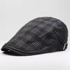 SBOY HATS HAT Men plat Ivy Cap printemps d'été Soleil Golf conduisant Plaid Coton Beret Breathable Outdoor Accessory285K