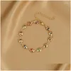 Bracelets de liaison chaîne Bracelet de mode créatif européen et américain Femme Femme Love Pearl INS-style simple Drop Livrot Bijoux DH9pg