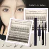 DIY Clusters Eyelash Extensions Kit 282Pcs Natural Dense Segmented Lashes with Lash Bond & Seal Tweezer Brush Handmade Reusable Individual Eyelashes