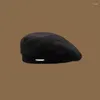 Berets Autumn And Winter Women's French Beret Wool Blend Walking Hat Men's Kangaroo Vintage Painter