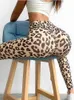 Tenue de yoga entraînement de fitness leggins Leopard Tenues imprimées Pantalons de yoga Sexy Leggings Femmes hautes Gym de gym