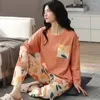 Kadınların Pijama Karikatür Boyutu Sonbahar Yaz Ekose 2 Parça Pijama 5xl Loungewear Büyük Homewear Pijama Pijama Setleri Mujer PJS