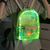 Sacchetti nuovi luci a led zaino unisex trasparente sacca per la scuola di bagpack trasparente sacca per ragazzi lumius notturna da viaggio da esterno