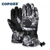 Mopozz Men Women Women 3 Pinger Scence Scree Ski Gloves Водонепроницаемые зимние теплые сноубордные перчатки на мотоцикле езда на снегоходе 231221