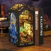 DIY Book Nooks Bookhelf Insert Kits Mira Magic House Bookends Wood Miniature Stand Home Decor Presents 231221