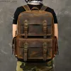 Buitenzakken Vintage Crazy Horse echte lederen rugzak mannen Bagpack Cowhide Wandpakket 17 "Laptop Tas Mannelijke reisrooksack Grote M815L23122222222