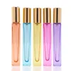 Botellas de perfume de vidrio al por mayor 10 ml de colorido atomizador de perfume botella recargable color aleatorio