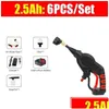 Car Washer 21V 2.6Mpa Cordless Wireless Handheld High Pressure Cleaner For Cleaning Wash Gun Nozzles Tip 6M Pipe Filter Drop Delivery Dh6Sf