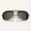 Lunettes de soleil de créateur de style aviation de métal mode Unisexe Vintage Classic Brand Design Sun Glasses Oculos de Sol Gafas Superior Qual312S