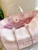 5A Модные сумки Женские пляжные дизайнерские сумки через плечо Сумка на плечо Высочайшее качество Большая вместительная вышитая роскошная хлопковая сумка для покупок 07 #