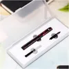 Фонтановые ручки Оптовые фонтанные ручки Majohn n8 смола Pen Ink Ef Bent Nib Gift Dip Business Stactory School Supplies Написание Dho2s