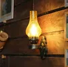 Lamps Antique Rustic Iron Wall Lamps Vintage Kerosene Chinese Retro Nostalgic Lantern Light Rusty Bedside Staircase Corridor Hallway Lig