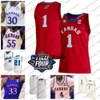 Jam NCAA Kansas Jayhawks Basketball Jersey 11 MJ Rice 23 Ernest Udeh 34 Pierce Bobby Pettiford Jr. Men Men Women Jeugd Kid Finale vier truien S-4XL