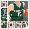 Jam Custom Dartmouth Big Green College Basketball Qualsiasi nome Numero #10 James Foye 15 Brendan Barry 23 Chris Knight White NCAA 2019 Maglie S-4xl