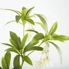 Kwiaty dekoracyjne sztuczne zielone rośliny liście DIY Kwiatowy dekoracje symulacja Symulacja w stylu chińskim stolikiem domowym dekoracje