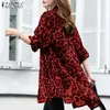 CULLE ESMERE DI FASHE LEOPARD CARDIGAN ZANZEA 2023 Casual Long Kimono Cape Cape Lavoro Tunica Chemise 231221