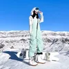 Mens Womens Snow Bibs Skiing Overalls Adjustable Snowboarding Outdoor Waterproof Insulated Ski Pants Trousers 231221