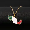 Mexique Carte Flag Collier Fashion Nation Nation charme Femmes Sweater Collier Special National Day Memorial Gift Jewelry Pendant Colliers 3378