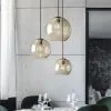 Nordic Industrial Style Glass Kronleuchter moderner Luxus -LED -Anhänger Licht für Wohnzimmer Schlafzimmer Nacht