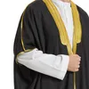 Vêtements ethniques Muslim Mens Robe Jubba Thobe Ramadan Eid Oversize Kimono Saudi Arabie à manches courtes