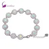 Glam Luxe Mysterious 925 Sterling Silver Overlay CZ Fire Bracelets Opal para meninas adolescentes 22cm 8 85 polegadas B461270T