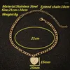 Anklets A-Z Letter Initiële enkelarmband roestvrij staal hart goud voor vrouwen boho sieraden beenketen anklet strand accessoires262e